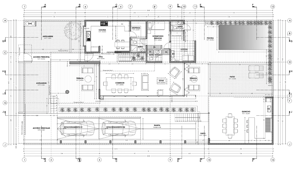 Planta del proyecto Casa C.