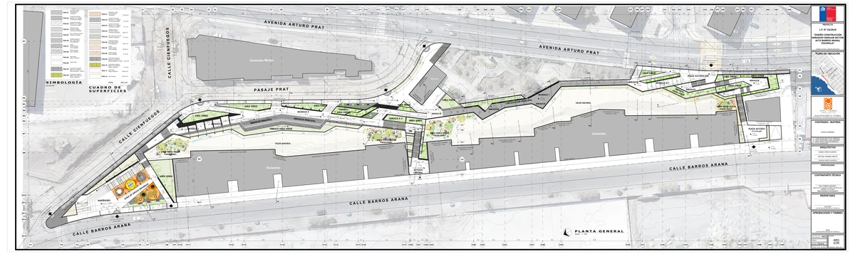 Planta del proyecto Dise&ntilde;o Mirador Familiar Barros Arana