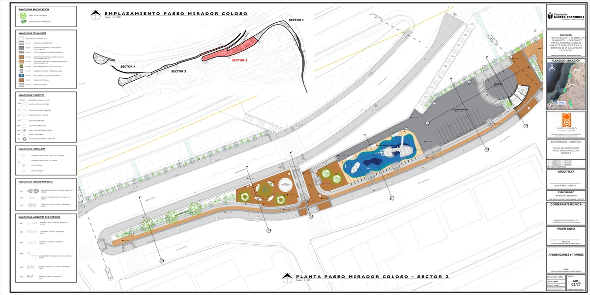 Planta del proyecto Paseo Mirador Coloso