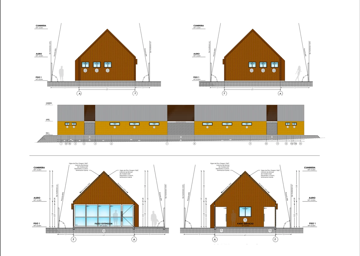 Planta del proyecto Sede Comunitaria Baquedano